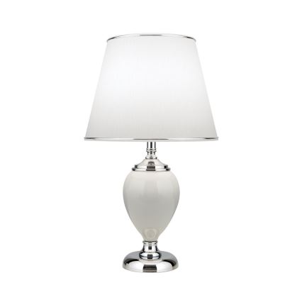 Настольная лампа OVUM 1xE27/40W/230V 48 см керамика белый/блестящий хром