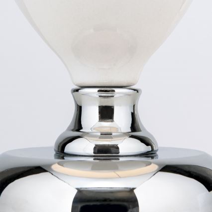Настольная лампа OVUM 1xE27/40W/230V 48 см керамика белый/блестящий хром