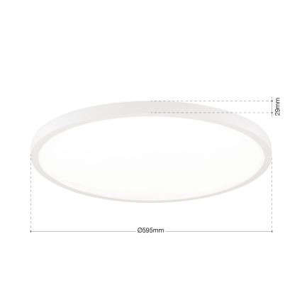 LED диммируемый потолочный светильник DISC LED/46W/230V 2700/3000/4000K диаметр 60 см белый