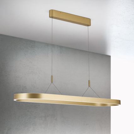 LED-подвесная люстра на тросе CARRARA LED/80W/230V 2700/3000/4000K, золотая