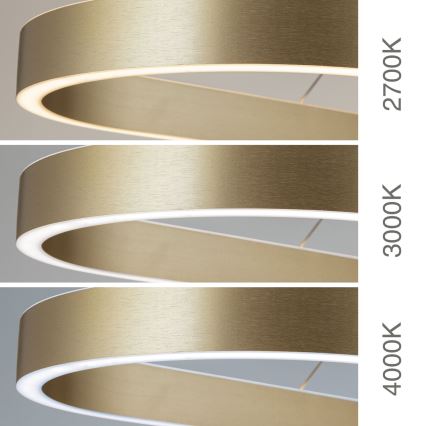 LED-подвесная люстра на тросе CARRARA LED/80W/230V 2700/3000/4000K, золотая