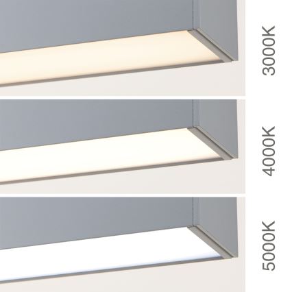 LED потолочный/подвесной светильник 2 в 1 PALKKI LED/38W/230V 3000/4000/5000K серый