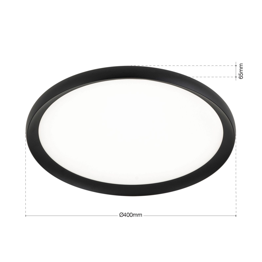 Светодиодный потолочный светильник KANT LED/30W/230V 2700/3000/4000K, диаметр 40 см, чёрный
