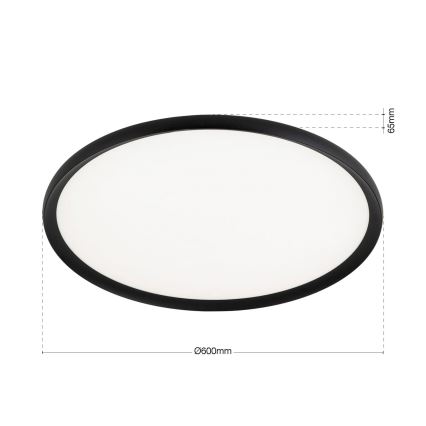 LED стельовий світильник KANT LED/50W/230V 2700/3000/4000K діаметр 60 см чорний