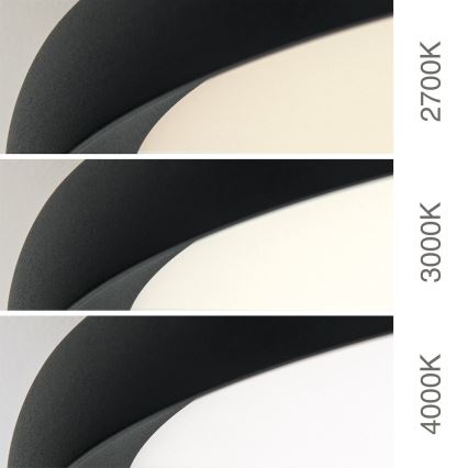 LED стельовий світильник KANT, 30 Вт, 230 В, 2700/3000/4000 К, діаметр 40 см, чорний