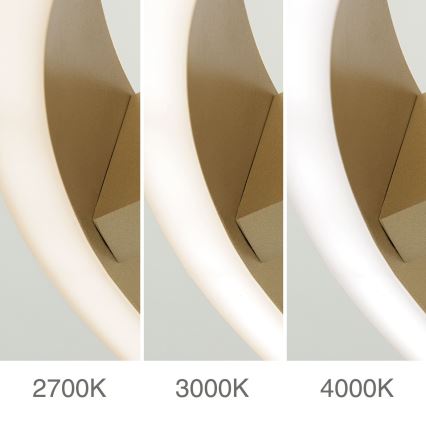 LED стельовий світильник KOLK LED/40W/230V 2700/3000/4000K, діаметр 40 см, золотистий