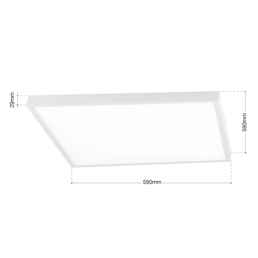 Димований світлодіодний стельовий світильник DISC LED/46W/230V 2700/3000/4000K 59x59 см білий