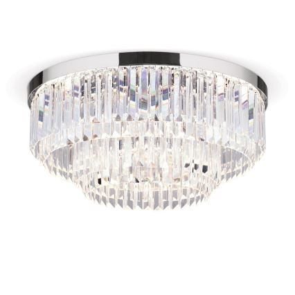 LED Кришталевий стельовий світильник з регулюванням яскравості PRISM LED/80W/230V діаметр 55 см глянцевий хром