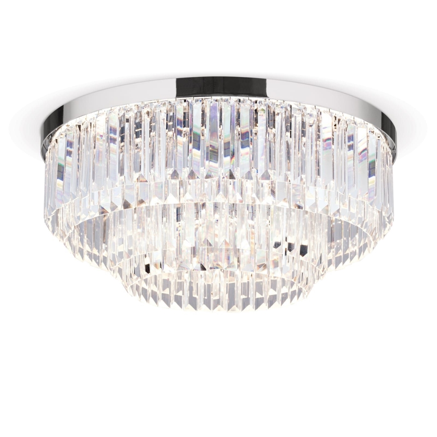 LED Кришталевий стельовий світильник з регулюванням яскравості PRISM LED/80W/230V діаметр 55 см глянцевий хром
