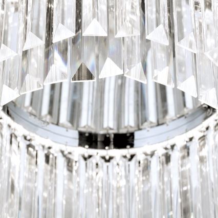 LED Кришталевий стельовий світильник з регулюванням яскравості PRISM LED/80W/230V діаметр 55 см глянцевий хром