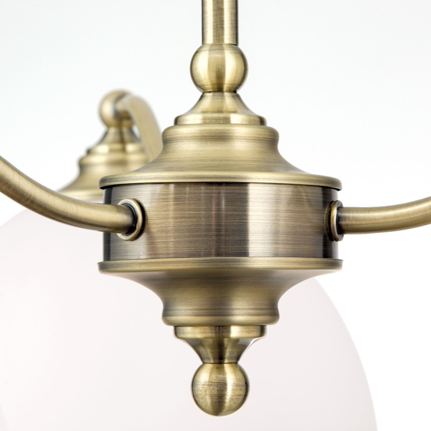 Люстра на ланцюгу OLD LAMP 3xE27/40W/230V діаметр 65 см білий/латунь