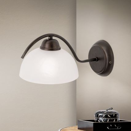 Настенный светильник RULA 1xE27/40W/230V белый/бронза