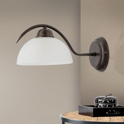 Настенный светильник RULA 1xE27/40W/230V белый/бронза