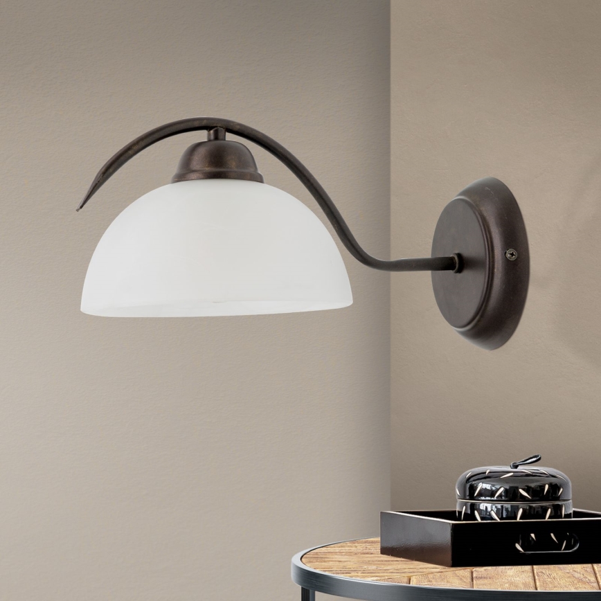 Настенный светильник RULA 1xE27/40W/230V белый/бронза