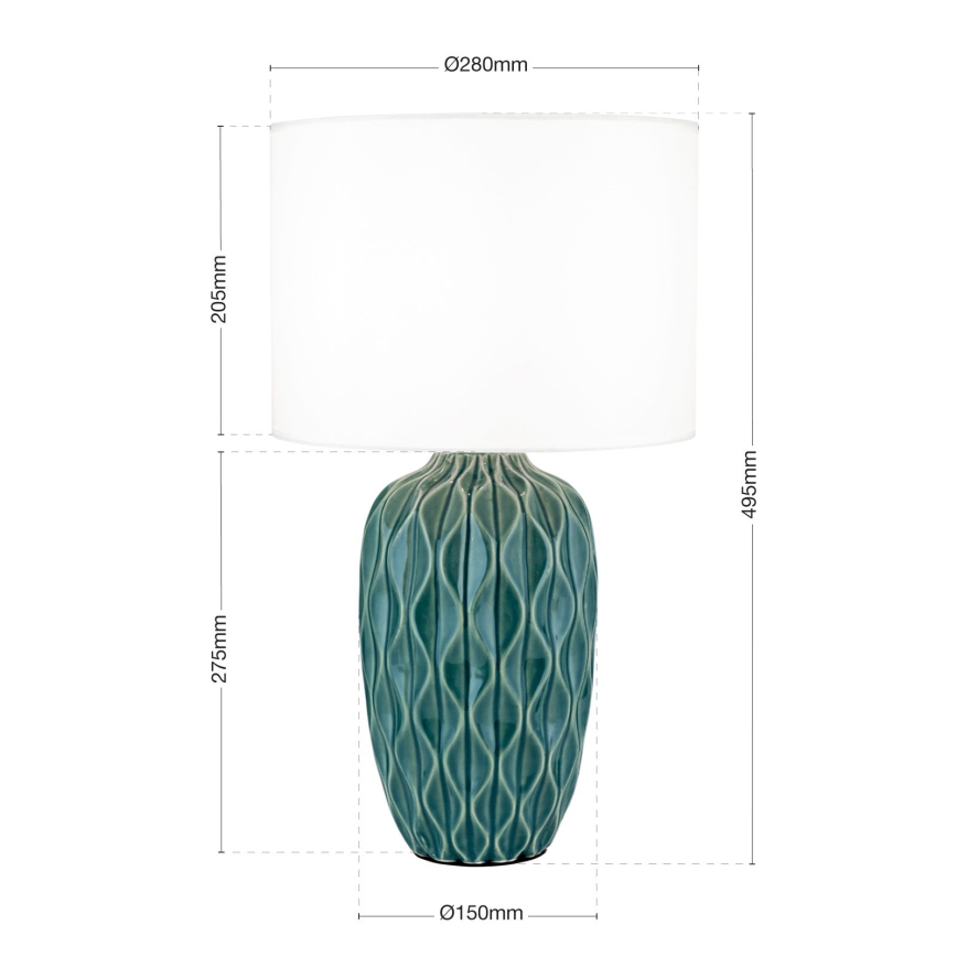 Настільна лампа TORTUGA 1xE27/40W/230V зелена/біла