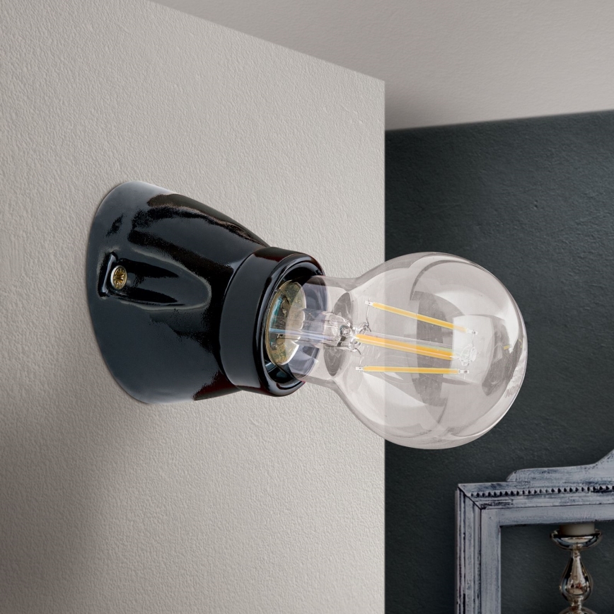 Настінний світильник FROST 1xE27/60W/230V чорний