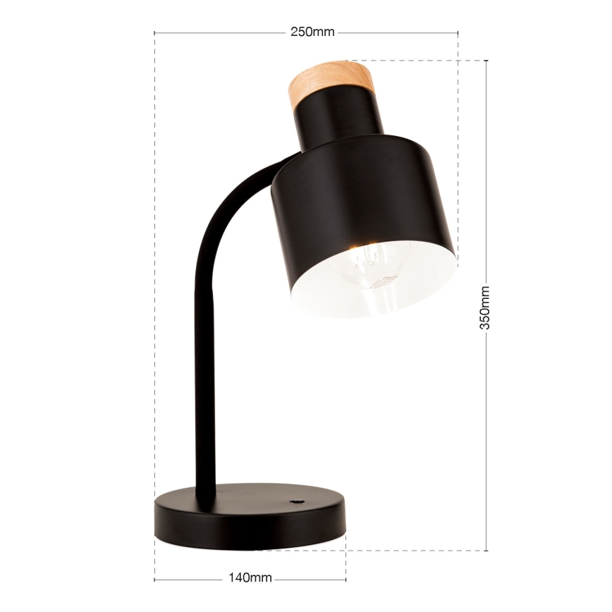 Настольная лампа GILI 1xE27/40W/230V чёрная