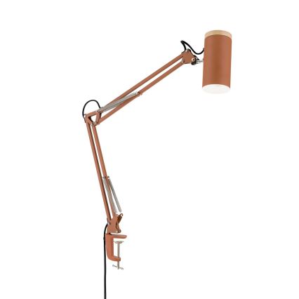 Настольная лампа с зажимом GILI 1xE27/40W/230V кирпичного цвета