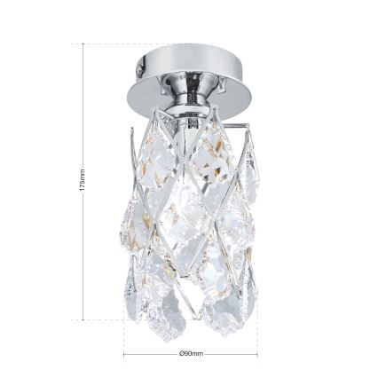 Потолочный светильник RITA 1xG9/40W/230V, диаметр 9 см, глянцевый хром