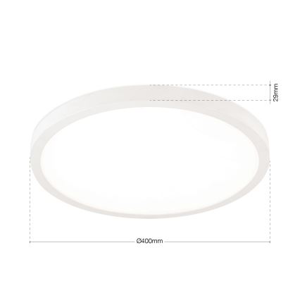 Диммируемый потолочный светильник DISC LED 30 Вт/230 В, 2700/3000/4000 К, Ø 40 см, белый