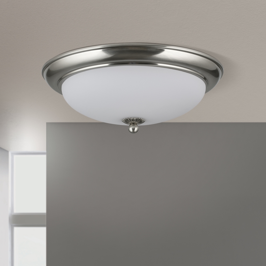 Потолочный светильник EMPIRA, 2xE27/40W/230V, диаметр 35,5 см, матовый хром