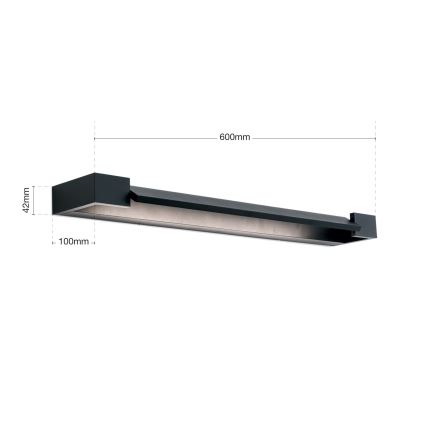 LED Підсвітка для дзеркала для ванної MARILYN LED/18W/230V 60 см IP44 чорний
