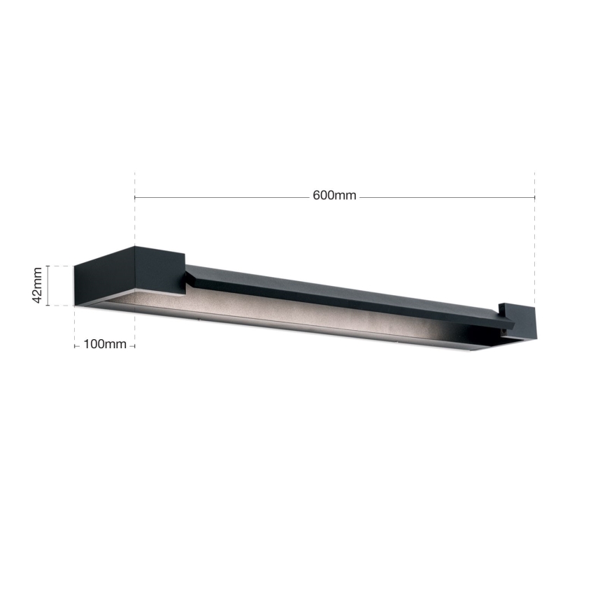 LED Підсвітка для дзеркала для ванної MARILYN LED/18W/230V 60 см IP44 чорний