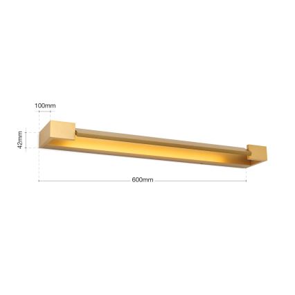 LED Підсвітка для дзеркала для ванної MARILYN LED/18W/230V 60 см IP44 золотий