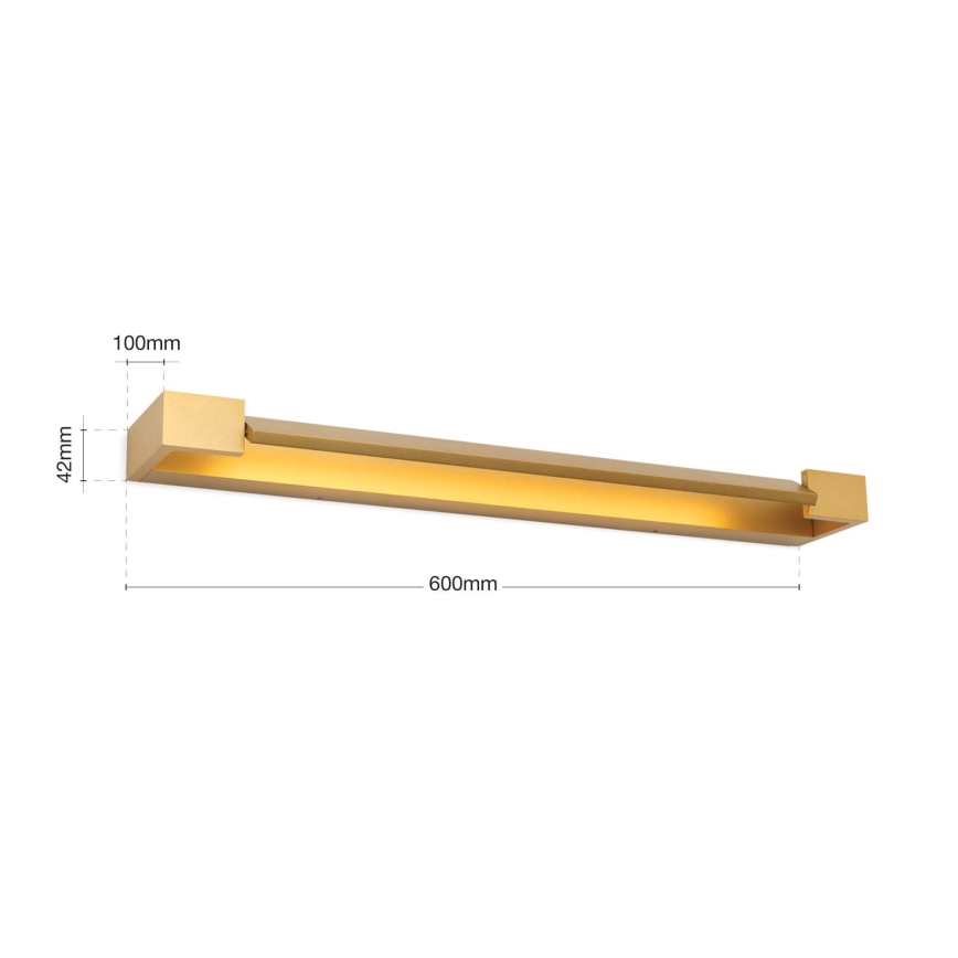 LED Підсвітка для дзеркала для ванної MARILYN LED/18W/230V 60 см IP44 золотий