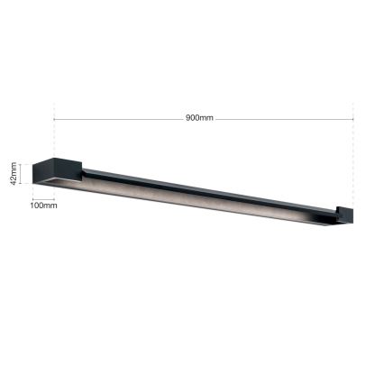 LED Підсвітка для дзеркала для ванної MARILYN LED/24W/230V 90 см IP44 чорний