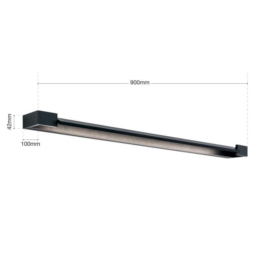 LED Підсвітка для дзеркала для ванної MARILYN LED/24W/230V 90 см IP44 чорний
