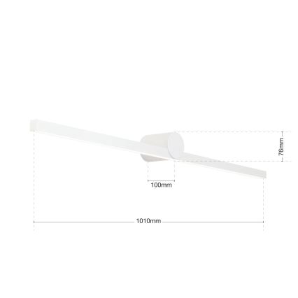 LED Підсвітка для дзеркала для ванної BEAUTY LED/24W/230V 101 см IP54 білий