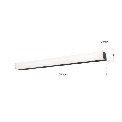 LED Підсвітка для дзеркала для ванної HORIZON LED/12W/230V 3000/4000K 60 см IP44 чорний