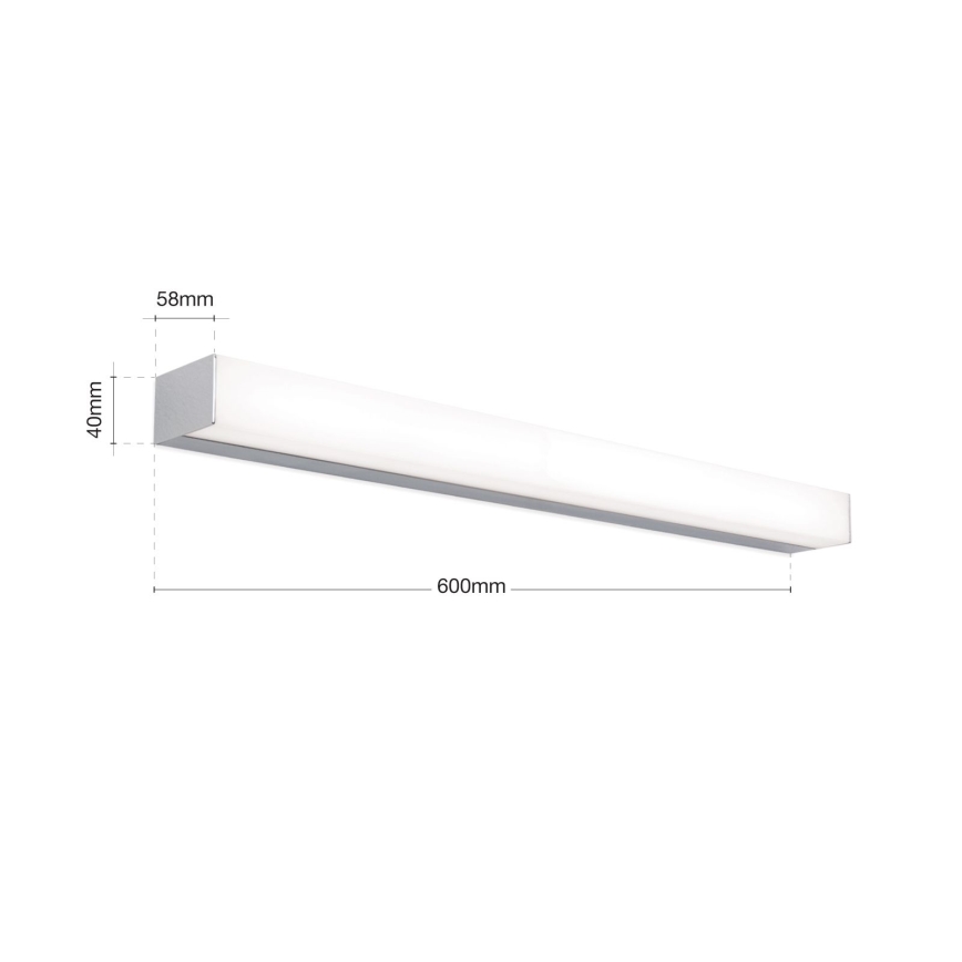 LED Підсвітка для дзеркала для ванної HORIZON LED/12W/230V 3000/4000K 60 см IP44 срібний