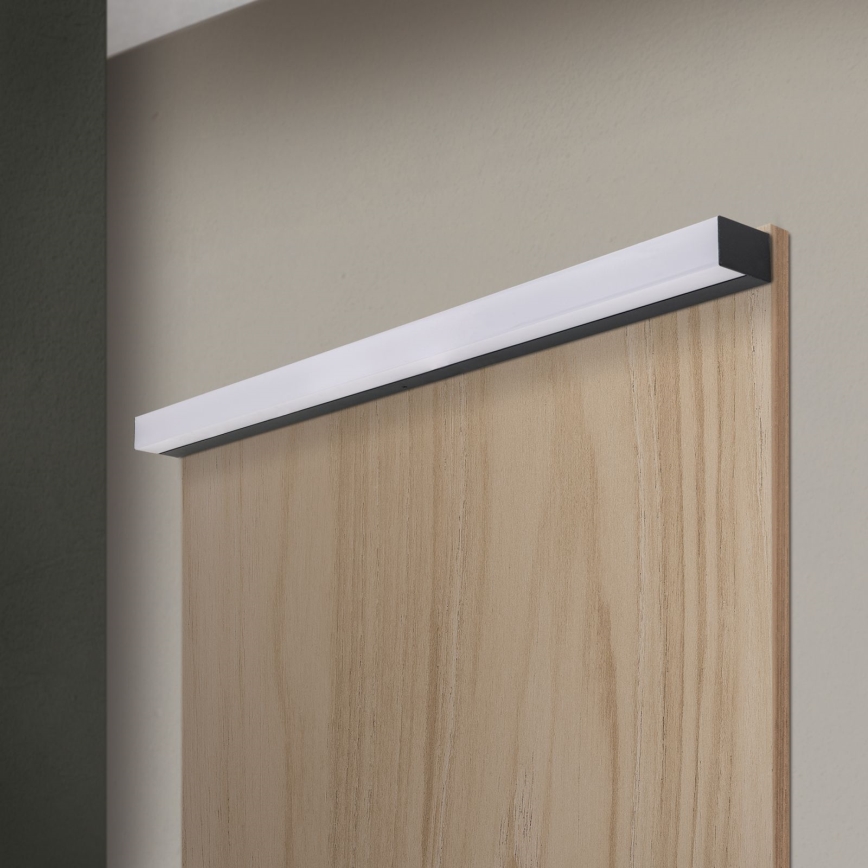 Светодиодная подсветка для зеркала в ванной комнате HORIZON LED/18W/230V 3000/4000K 90 см IP44 черный
