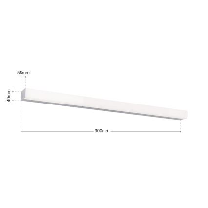 LED Підсвітка для дзеркала для ванної HORIZON LED/18W/230V 3000/4000K 90 см IP44 срібний