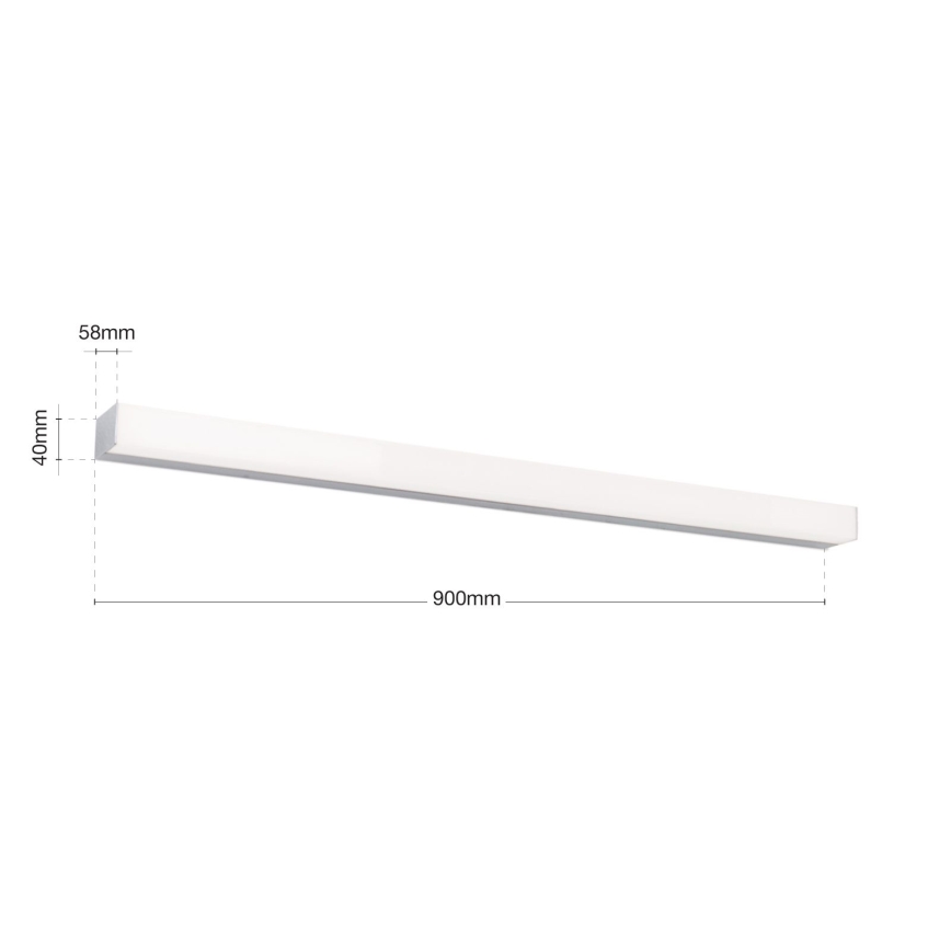LED Підсвітка для дзеркала для ванної HORIZON LED/18W/230V 3000/4000K 90 см IP44 срібний