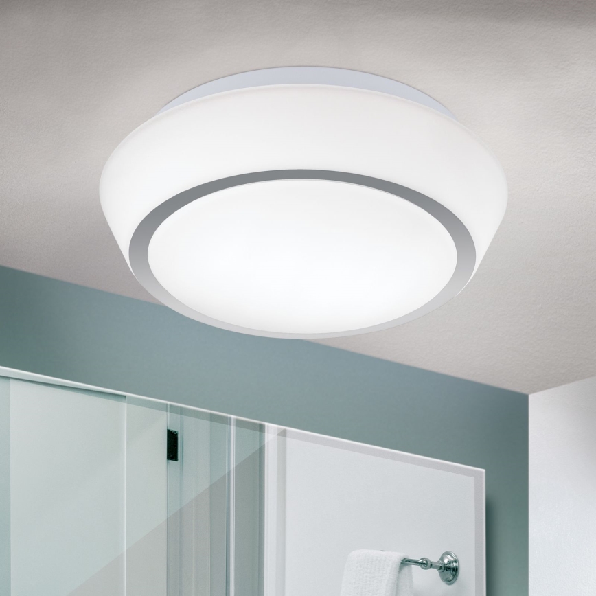 Стельовий світильник для ванної кімнати TENA 2xE27/60W/230V, діаметр 30 см, IP44, білий