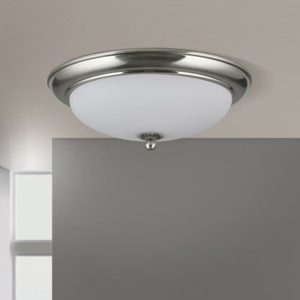 Стельовий світильник EMPIRA 2xE27/40W/230V, діаметр 35,5 см, матовий хром