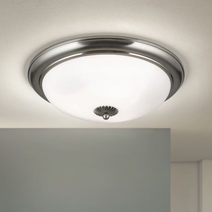Стельовий світильник EMPIRA 3xE27/40W/230V діам. 48 см матовий хром