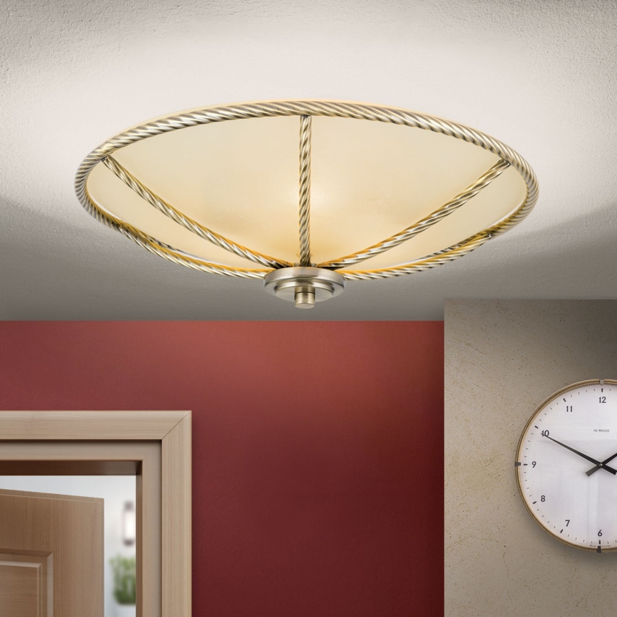 Стельовий світильник MAURO 3xE27/60W/230V діам. 42 см бронзовий