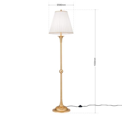 Торшер FONSA 1xE27/60W/230V білий/золотий