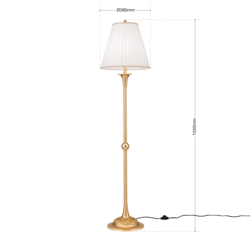 Торшер FONSA 1xE27/60W/230V білий/золотий