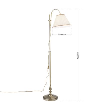 Торшер TONIA 1xE27/60W/230V 183 см белый/бронзовый