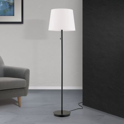 Торшер LUDWIG 1xE27/40W/230V білий/чорний