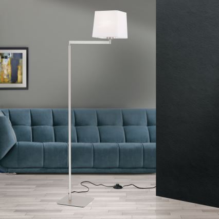 Торшер CARLTON 1xE27/40W/230V білий/матовий хром