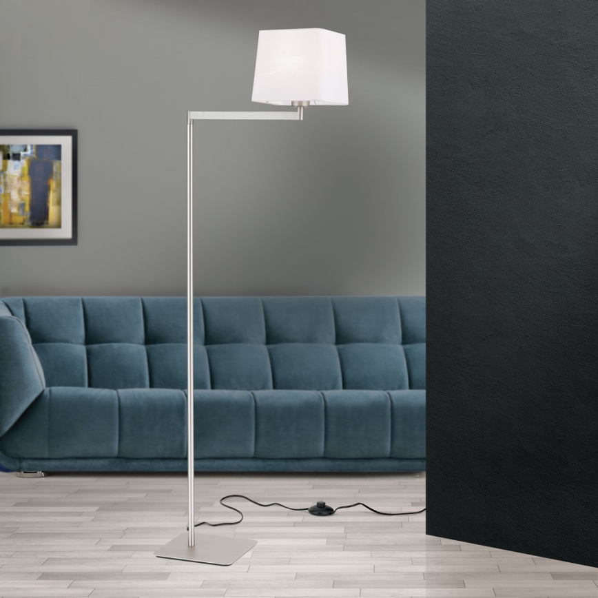Торшер CARLTON 1xE27/40W/230V білий/матовий хром