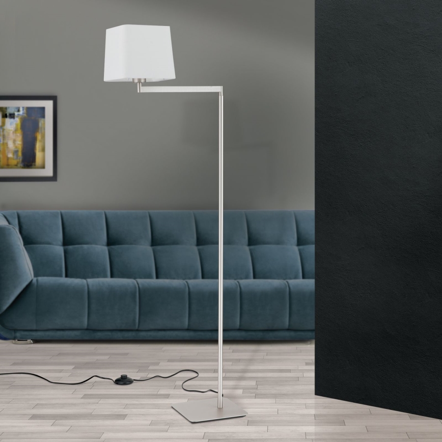 Торшер CARLTON 1xE27/40W/230V білий/матовий хром