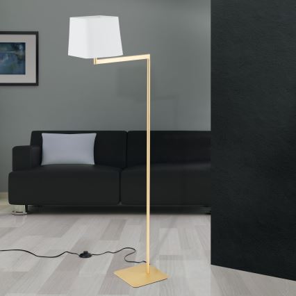 Торшер CARLTON 1xE27/40W/230V білий/золотий