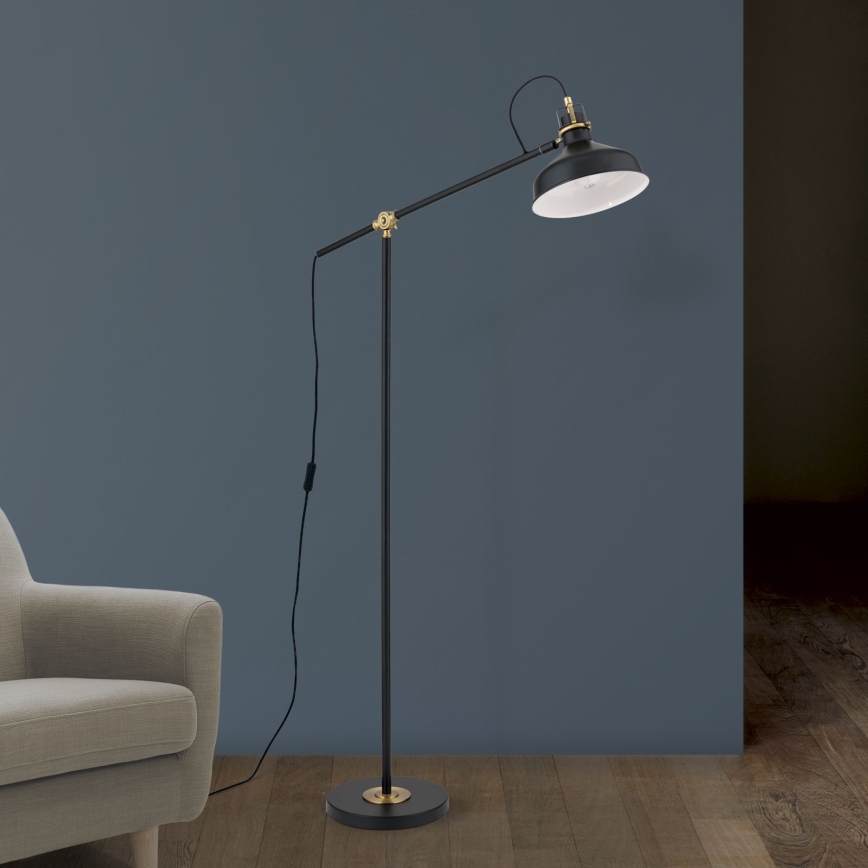 Торшер SCHILLER 1xE27/40W/230V чорний/бронза